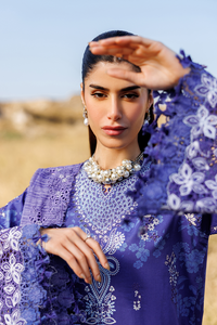 Emaan adeel | Sunlit Groove Luxury Lawn 26 | PETAL PULSE by Emaan Adeel - Designer Dress  - Type : Ladies Clothes - Available at Libayah - 100% Original 
