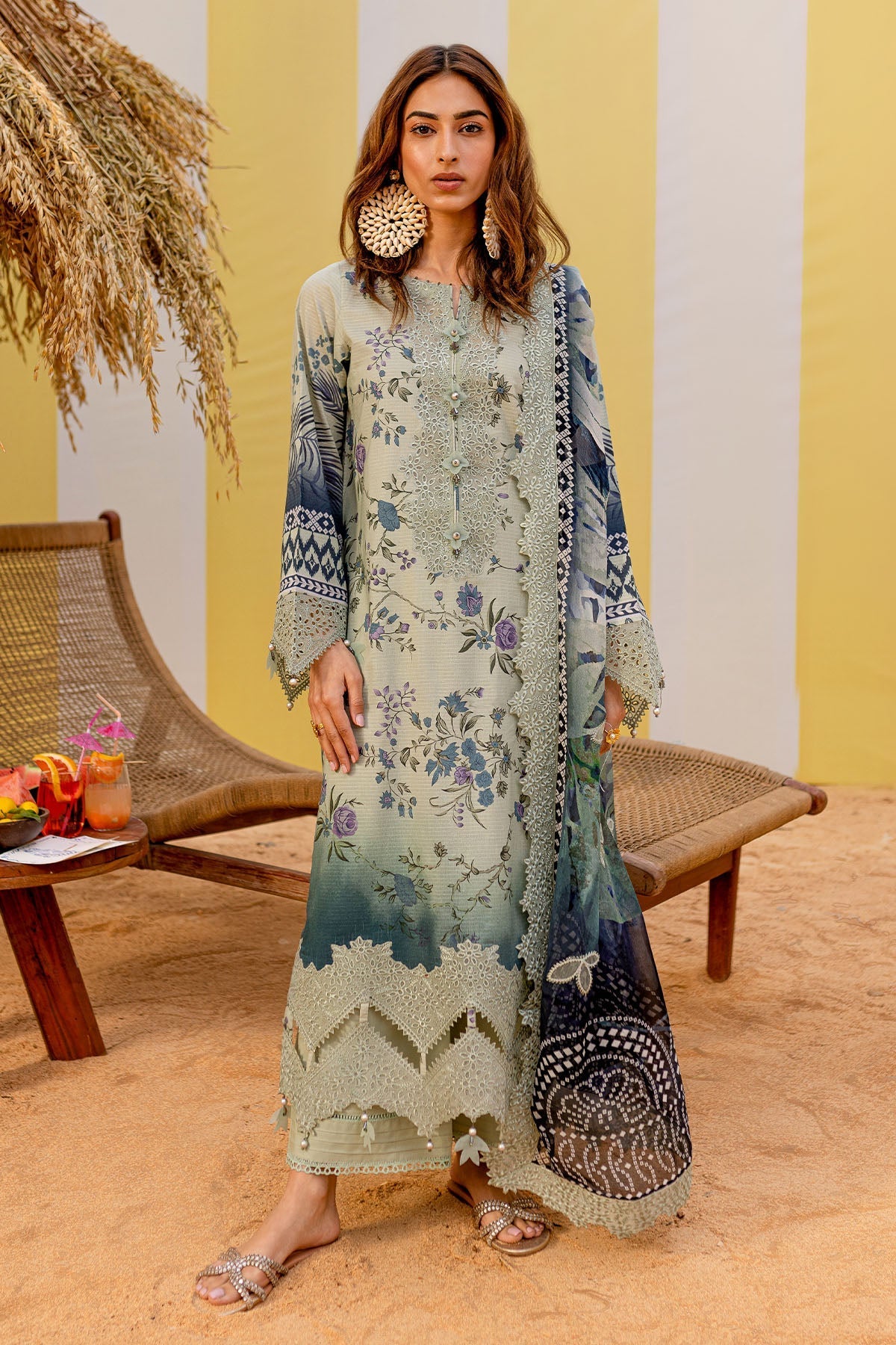 Nureh | Gardenia Lawn 25 | NSG-183 by Nureh - Designer Dress - Type: Ladies Clothes - Available at Libayah - 100% Original