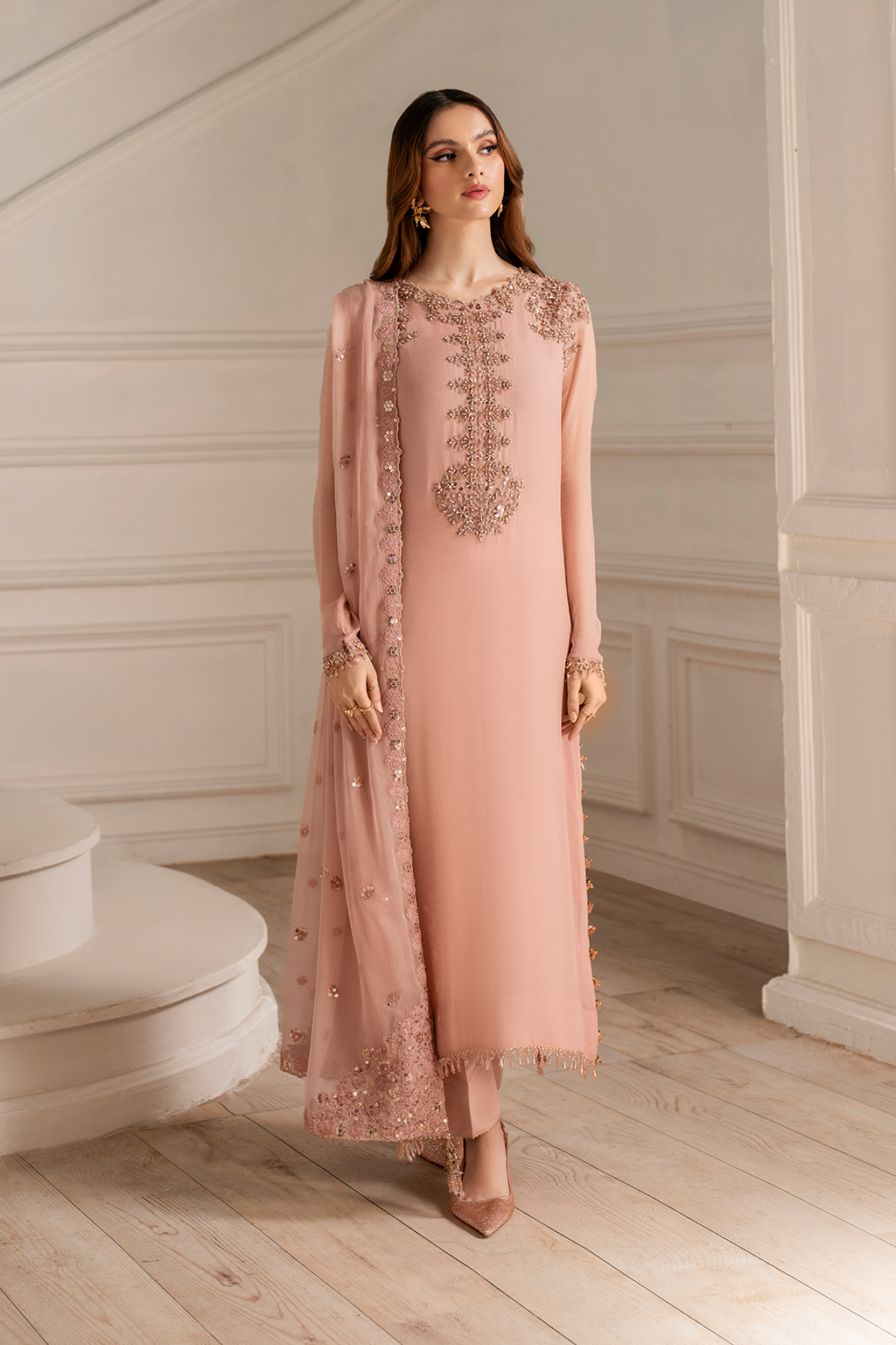 Iznik | Festive Formal |  UE-479 Embroidered Chiffon by Iznik - Designer Dress  - Type : Ladies Clothes - Available at Libayah - 100% Original 