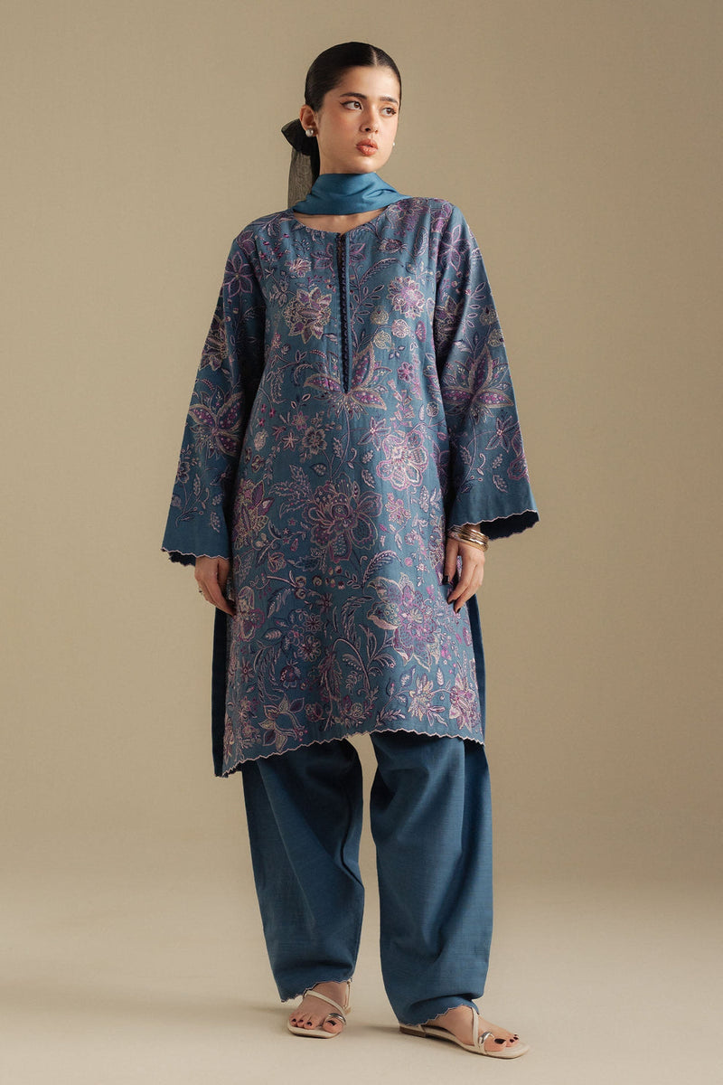 Zara Shahjahan | Coco Winter 25 | Mist-2B - Designer Dress - Type : Ladies Clothes - Available at Libayah - 100% Original