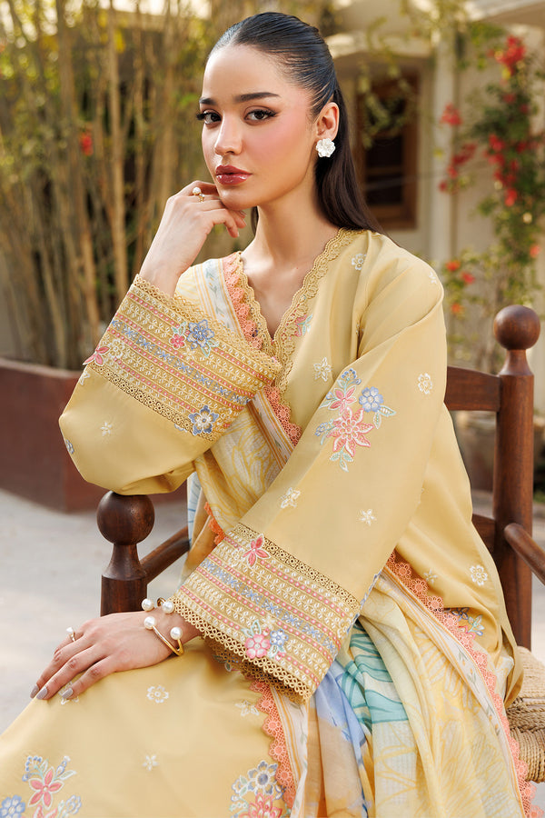 Farasha | Summer Weaves Embroidered Lawn | Sunlit Mellow by Farasha - Designer Dress - Type: Ladies Clothes - Available at Libayah - 100% Original