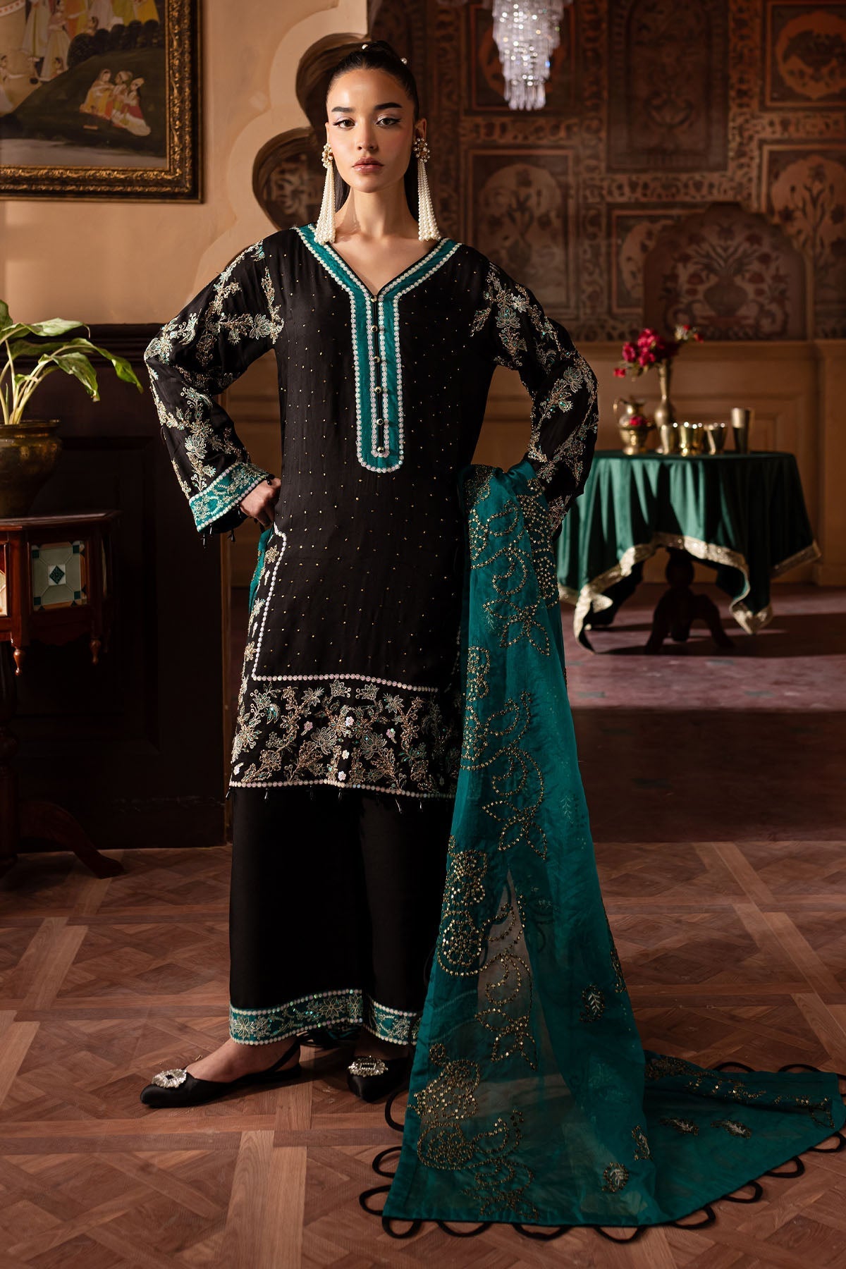 Nureh | Nur Mahal Formals | NE-140 by Nureh - Designer Dress - Type: Ladies Clothes - Available at Libayah - 100% Original