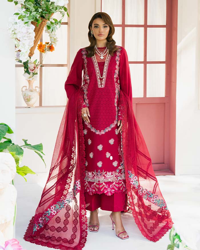 Zevk | Flora Festive Lawn | ZINNIA by Zevk - Designer Dress - Type: Ladies Clothes - Available at Libayah - 100% Original