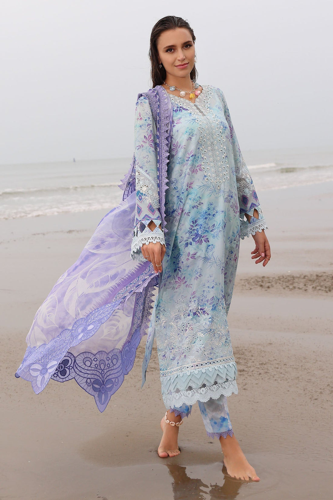Nureh | Gardenia Embroidered Lawn 25 | NSG-176 by Nureh - Designer Dress - Type: Ladies Clothes - Available at Libayah - 100% Original