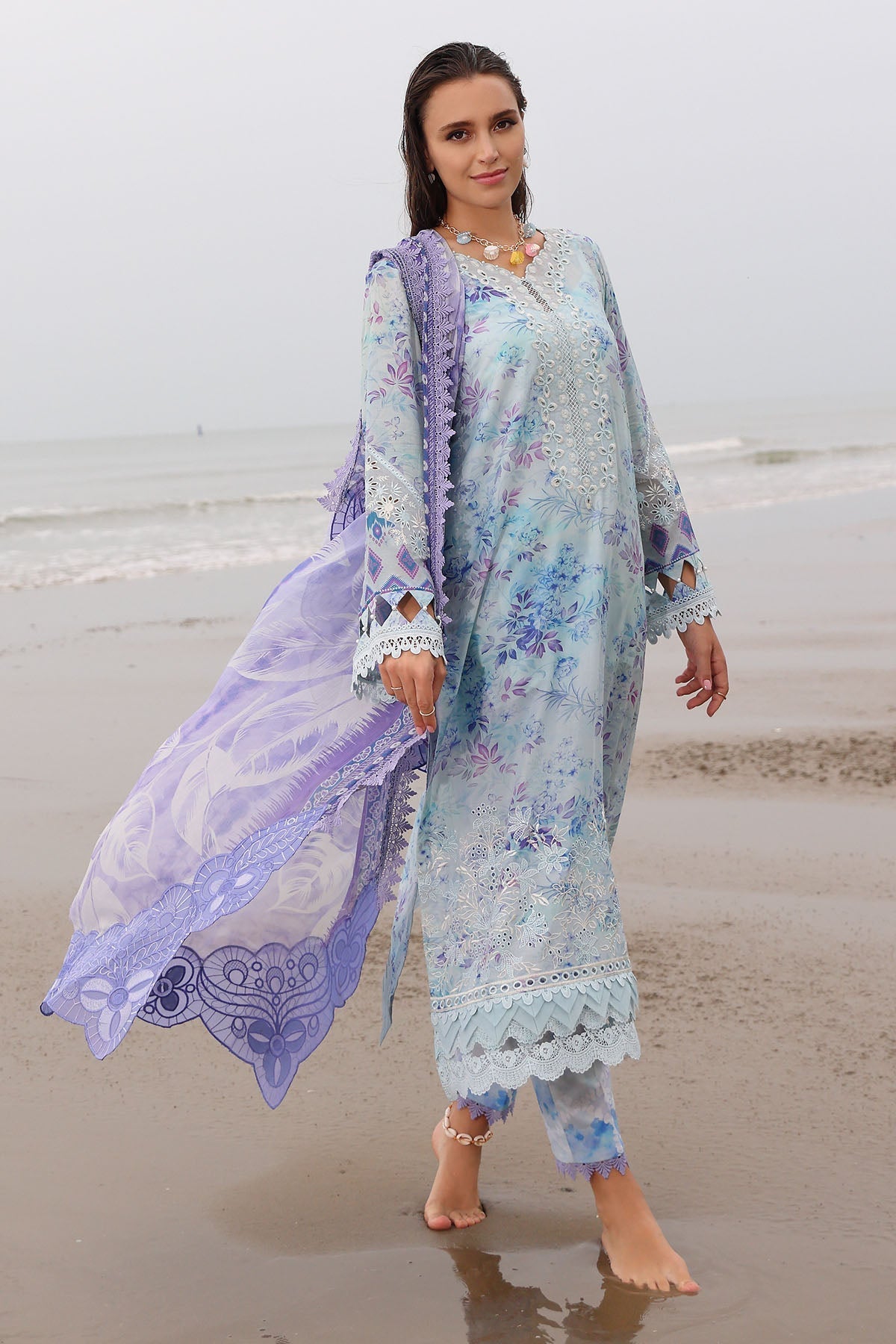 Nureh | Gardenia Embroidered Lawn 25 | NSG-176 by Nureh - Designer Dress - Type: Ladies Clothes - Available at Libayah - 100% Original