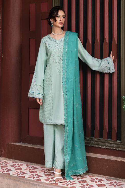 Naqshi | Nuri Khaddar Velvet Marina | Salsabeel by Naqshi - Designer Dress  - Type : Ladies Clothes - Available at Libayah - 100% Original 