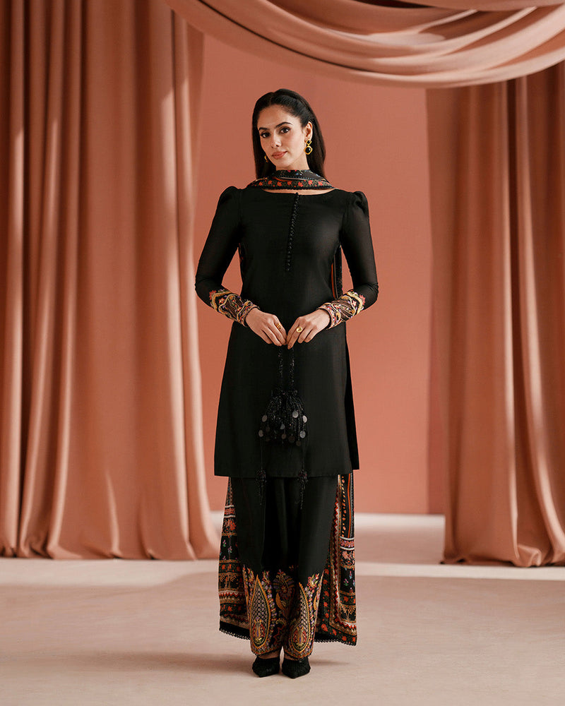 Faiza Saqlain | Roim Silk Edit | Lulia by Faiza Saqlain - Designer Dress  - Type : Luxury Dress - Available at Libayah - 100% Original 
