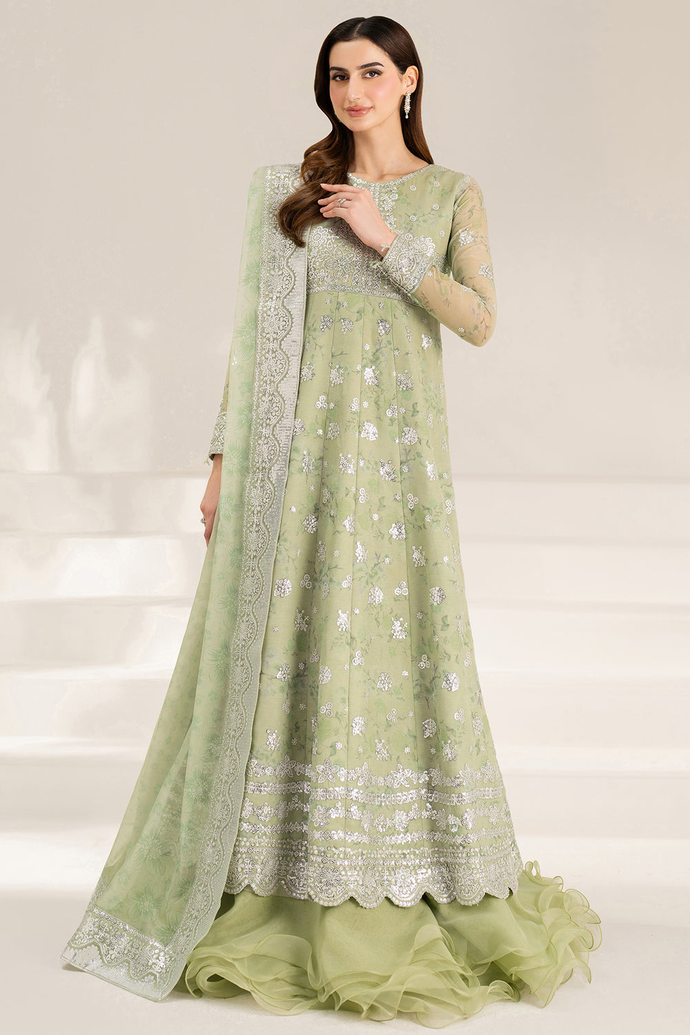 Farasha | Fiorella Formals | Sage Sparkle by Farasha - Designer Dress  - Type : Ladies Clothes - Available at Libayah - 100% Original 