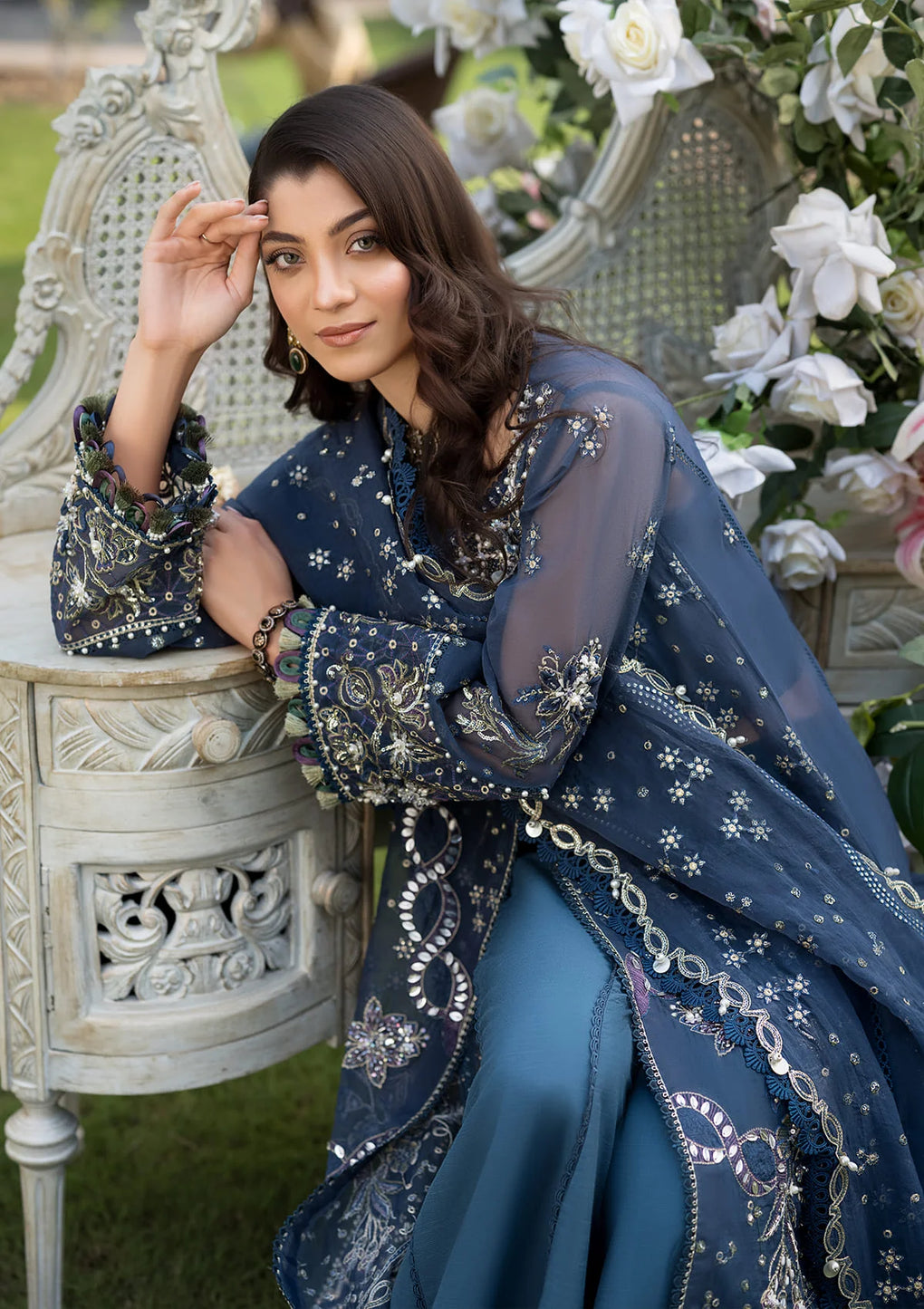 Elaf Premium | Formal Handwork Collection | EFH-04 FALAK by Elaf Premium - Designer Dress - Type: Ladies Clothes - Available at Libayah - 100% Original