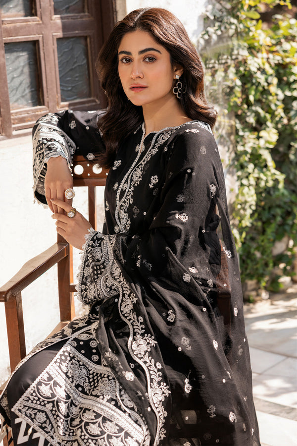Farasha | Summer Weaves Embroidered Lawn | Midnight Glow by Farasha - Designer Dress - Type: Ladies Clothes - Available at Libayah - 100% Original