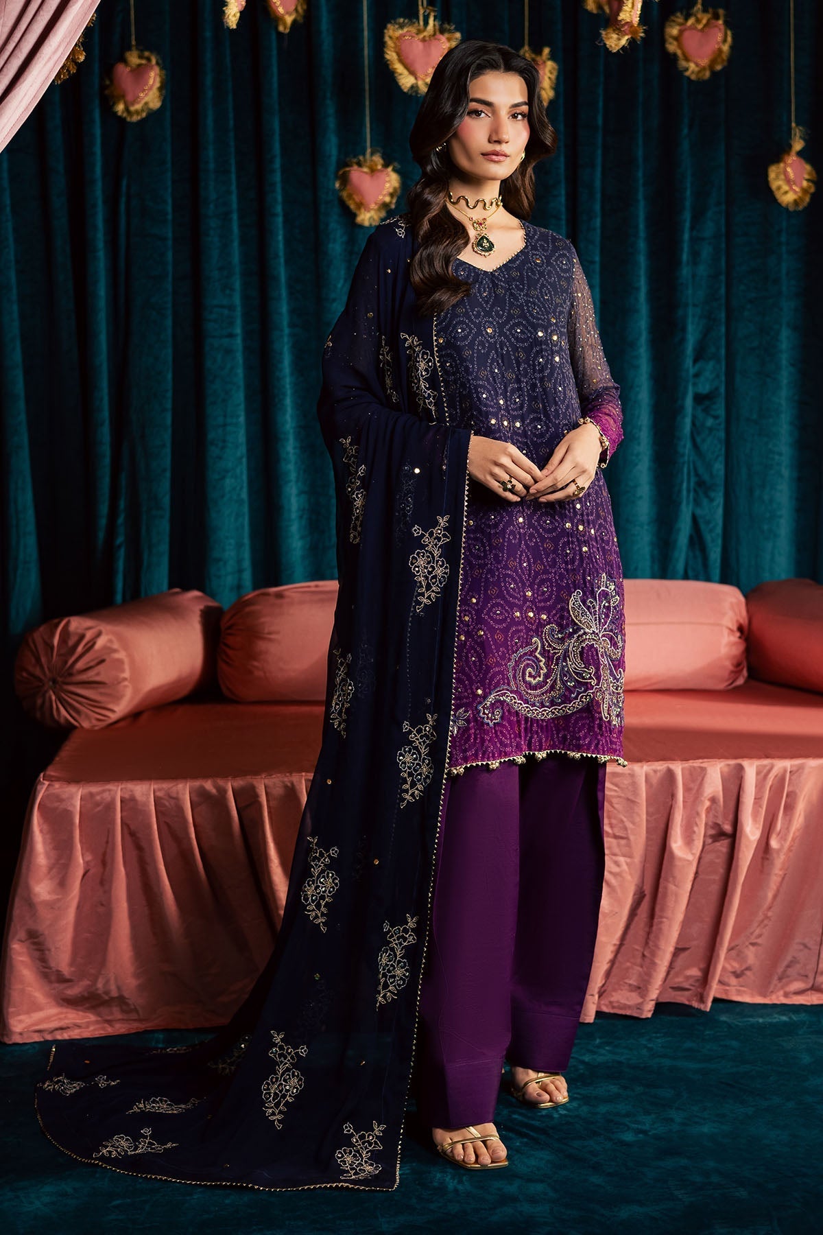 Nureh | Mukeshkari Formals | MK-23 - Designer Dress - Type : Ladies Clothes - Available at Libayah - 100% Original