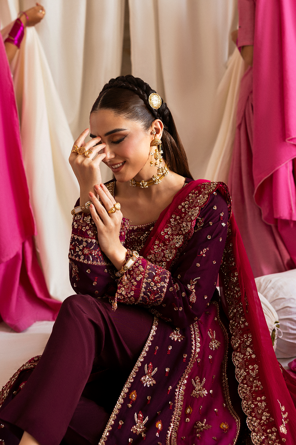 Emaan Adeel | The Empress Wedding Formals | AVORIA by Emaan Adeel - Designer Dress  - Type : Ladies Clothes - Available at Libayah - 100% Original 