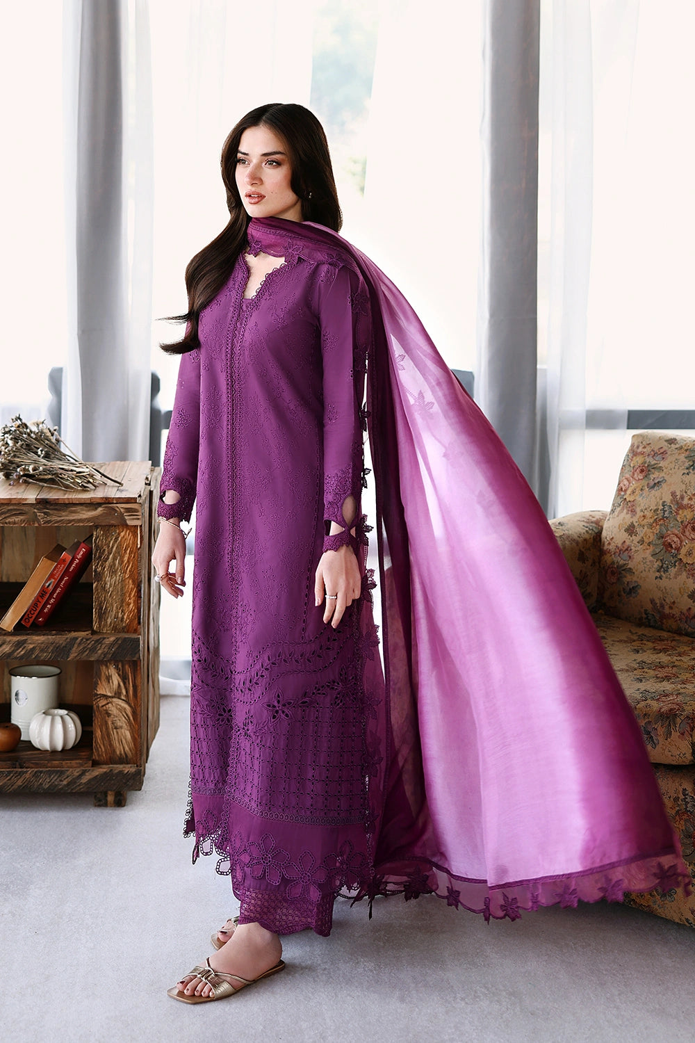 Azure | Luxury Lawn 26 | Mulberry by Azure - Designer Dress  - Type : Ladies Clothes - Available at Libayah - 100% Original 