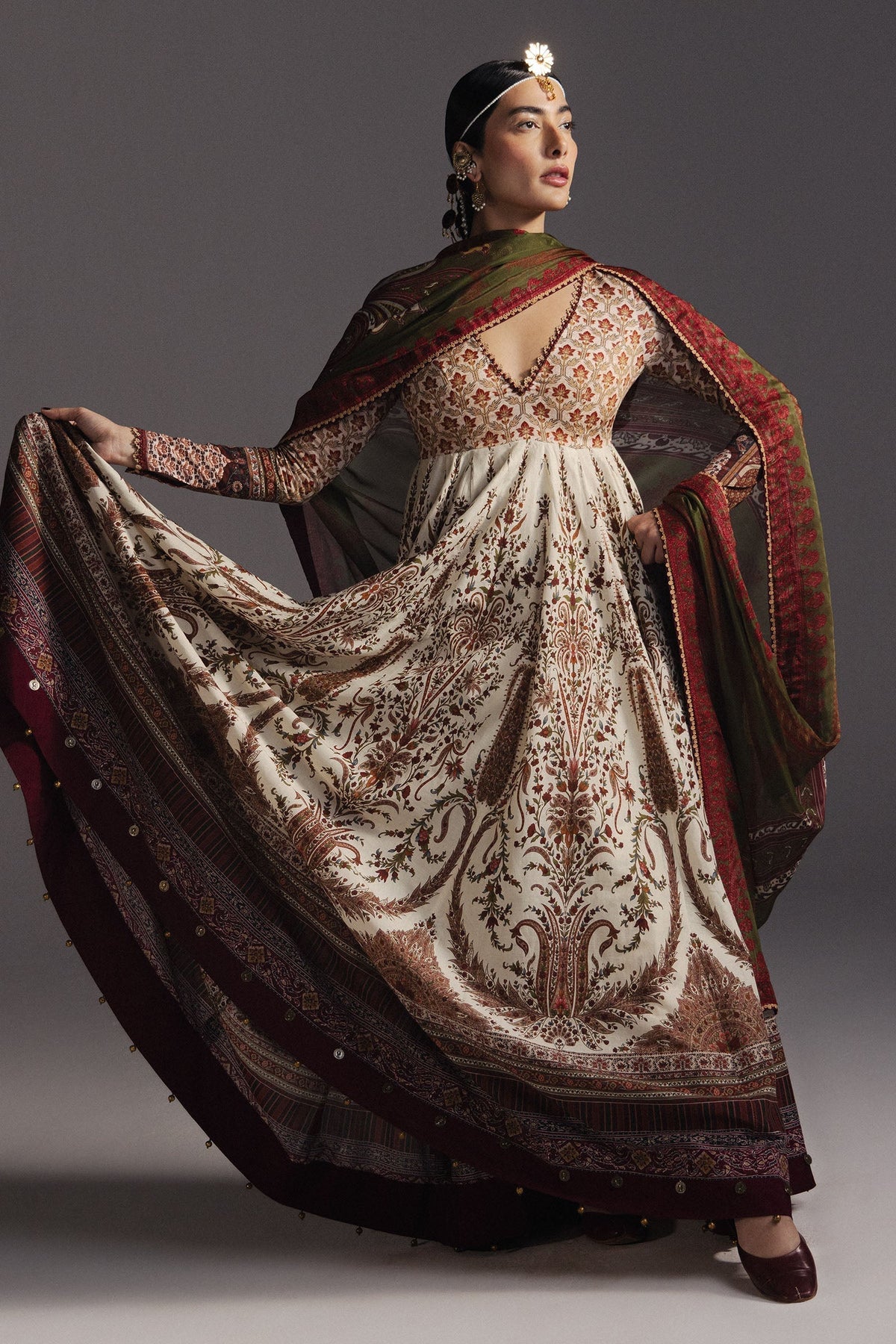 Zara Shahjahan | Anarkali 26 | Shahkar-D3 - Designer Dress - Type : Ladies Clothes - Available at Libayah - 100% Original