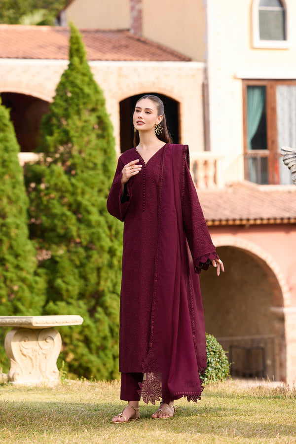 Farasha | Sorine Summer 26 | Autumn Maroon by Farasha - Designer Dress  - Type : Ladies Clothes - Available at Libayah - 100% Original 