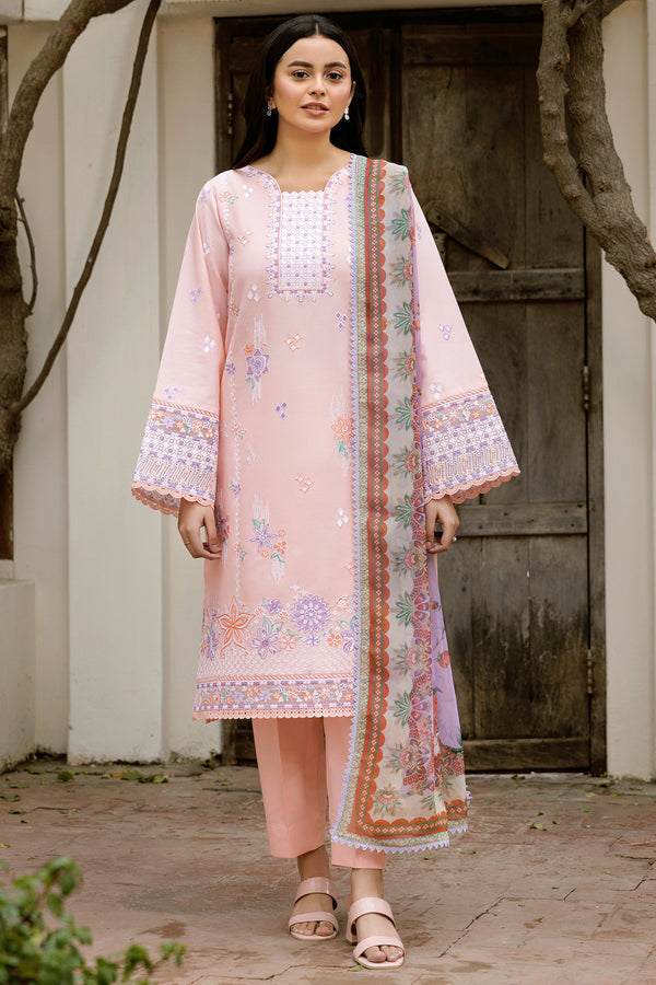 Farasha | Summer Weaves Embroidered Lawn | Coral Peach by Farasha - Designer Dress - Type: Ladies Clothes - Available at Libayah - 100% Original