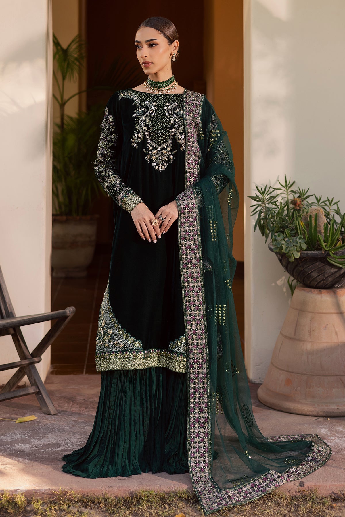 Nureh | Maya Velvet | NW-115 by Nureh - Designer Dress  - Type : Ladies Clothes - Available at Libayah - 100% Original 
