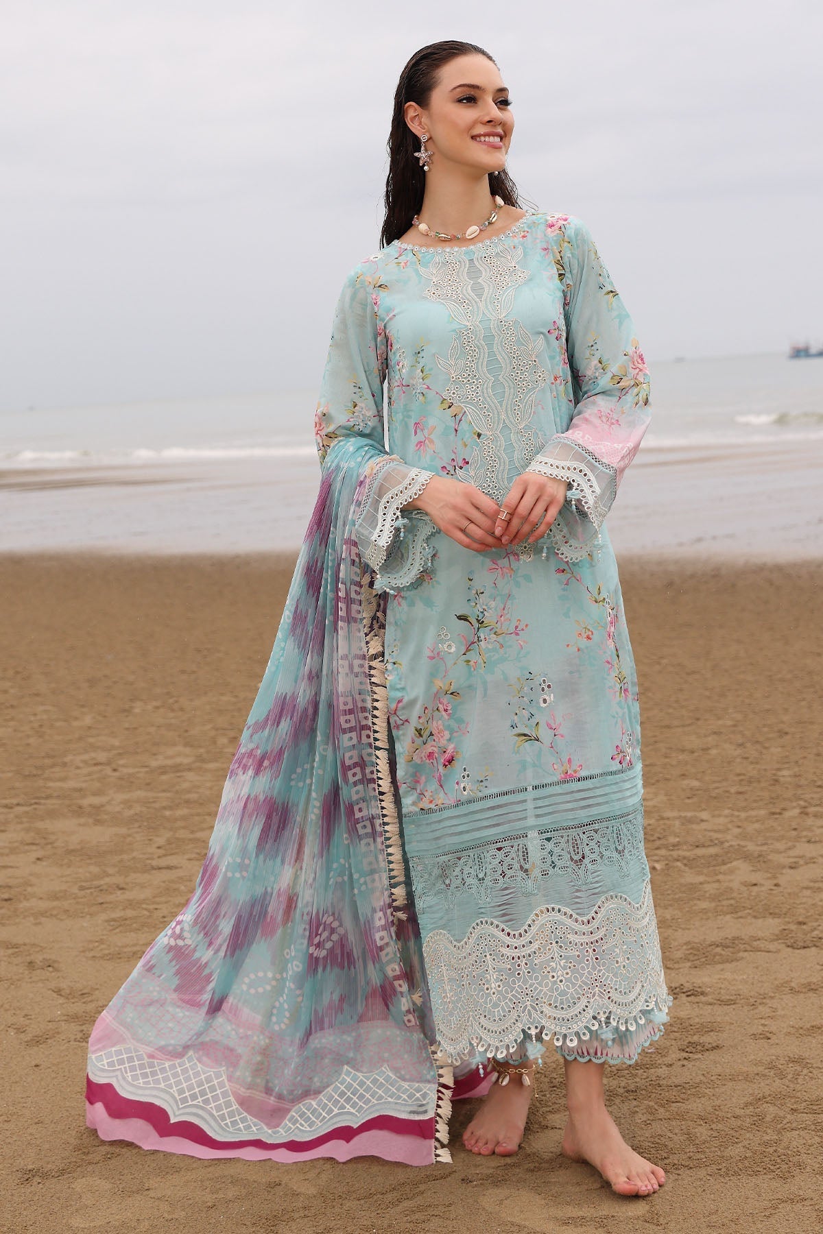Nureh | Gardenia Embroidered Lawn 25 | NSG-173 by Nureh - Designer Dress - Type: Ladies Clothes - Available at Libayah - 100% Original