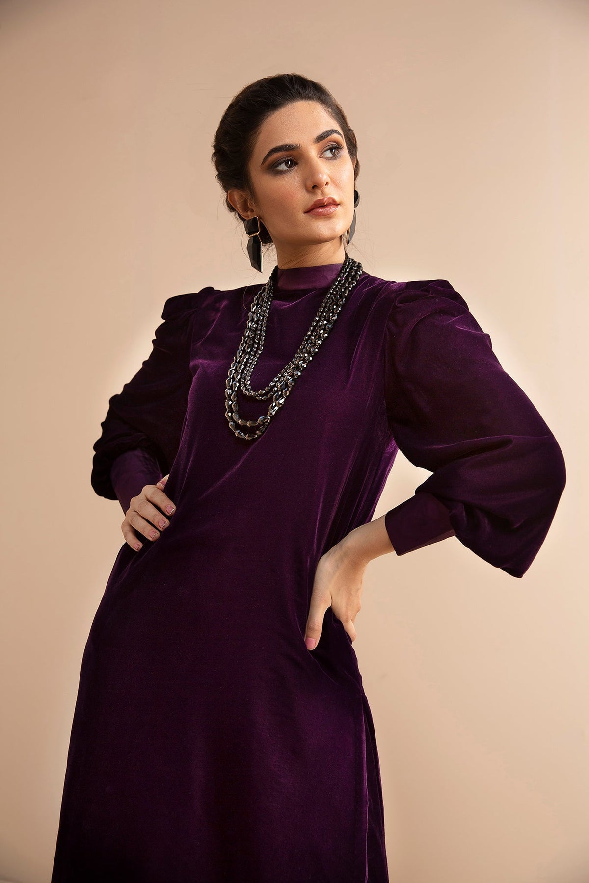 Hana | Mavi Velvets | VLT009 by Hana - Designer Dress - Type: Ladies Clothes - Available at Libayah - 100% Original