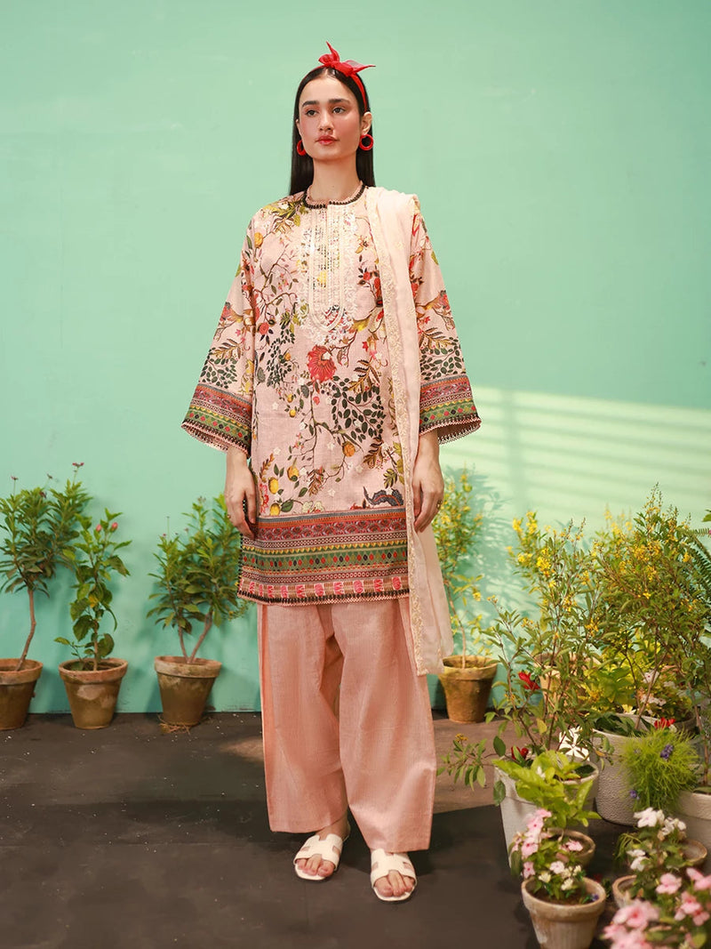 Salitex | Izel Lawn 24 | ROSEBUD - LUXURY LAWN EMBROIDERED SUIT by Salitex - Designer Dress - Type: Casuals - Available at Libayah - 100% Original