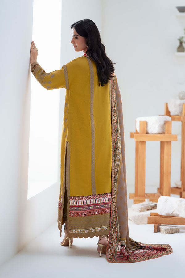Maryum N Maria | Noore Winters 25 | 3 Piece Embroidered Khaddar APANA - FSU5671