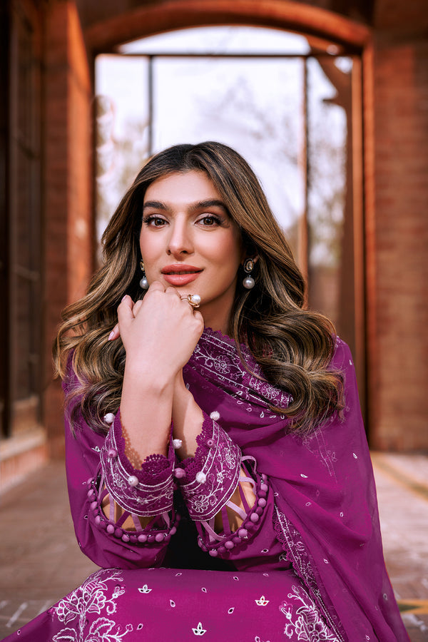 Farasha | Dastoor Embroidered Lawn SS24 | TEMPTING BERY by Farasha - Designer Dress - Type: Ladies Clothes - Available at Libayah - 100% Original