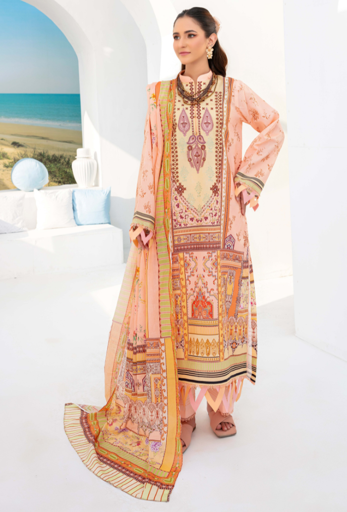 Humdum | Saira Bano Lawn 24 | D10 by HumDum - Designer Dress - Type: Ladies Clothes - Available at Libayah - 100% Original