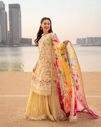 Faiza Saqlain | AYA - Unstitched Luxury Lawn '26 | Merjem by Faiza Saqlain - Designer Dress  - Type : Ladies Clothes - Available at Libayah - 100% Original 