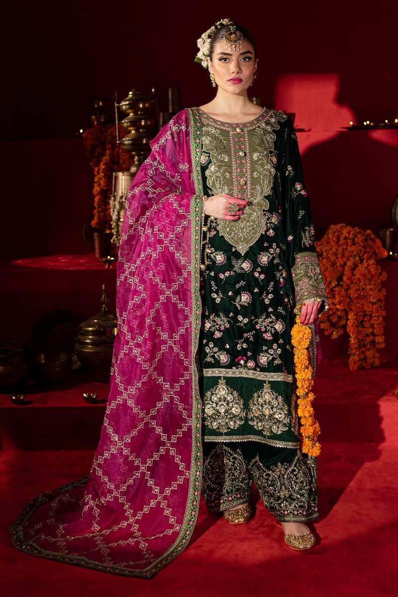 NW-88 – authentic Pakistani formal dress from the Nureh Maya Velvet collection for women in the UK