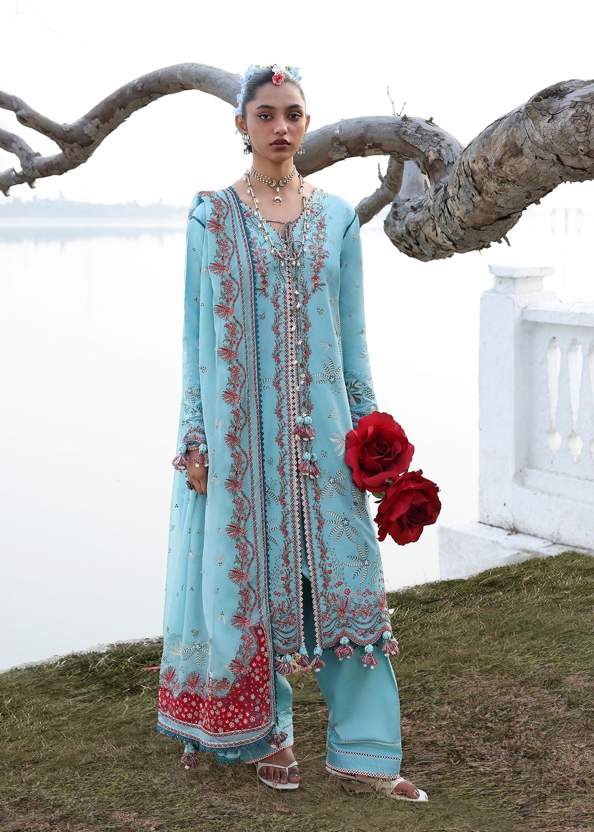 Hussain Rehar | Kalabagh Luxury Lawn 26 | Sepher by Hussain Rehar - Designer Dress  - Type : Ladies Clothes - Available at Libayah - 100% Original 