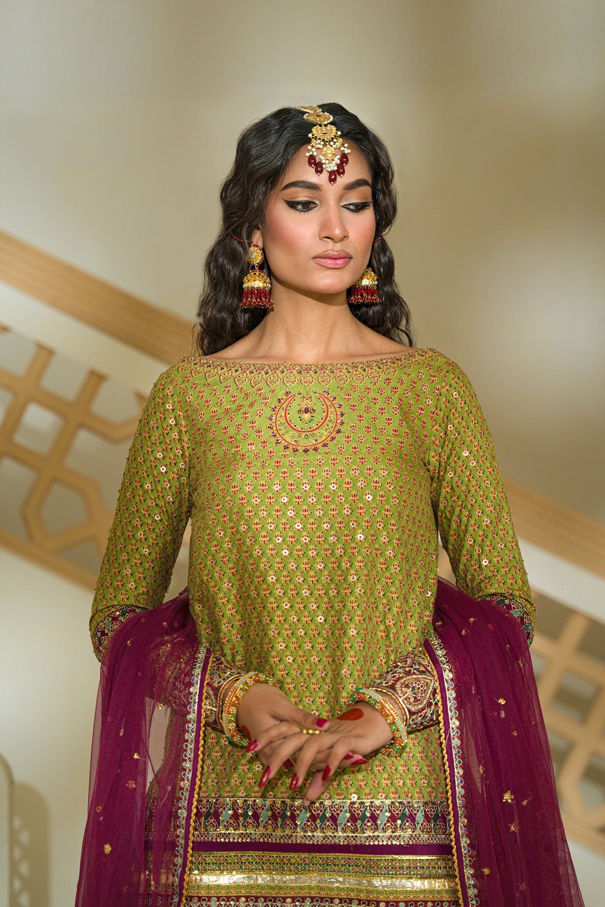 Mina Kashif | Wedding Formals | Gul-e-lala by Mina Kashif - Designer Dress - Type: Bridal - Available at Libayah - 100% Original