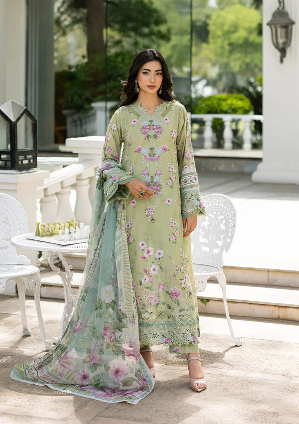 Elaf Premium | Signature Embroidered Lawn with Chiffon Collection 26 | ESG-6A JADE by Elaf Premium - Designer Dress  - Type : Ladies Clothes - Available at Libayah - 100% Original 