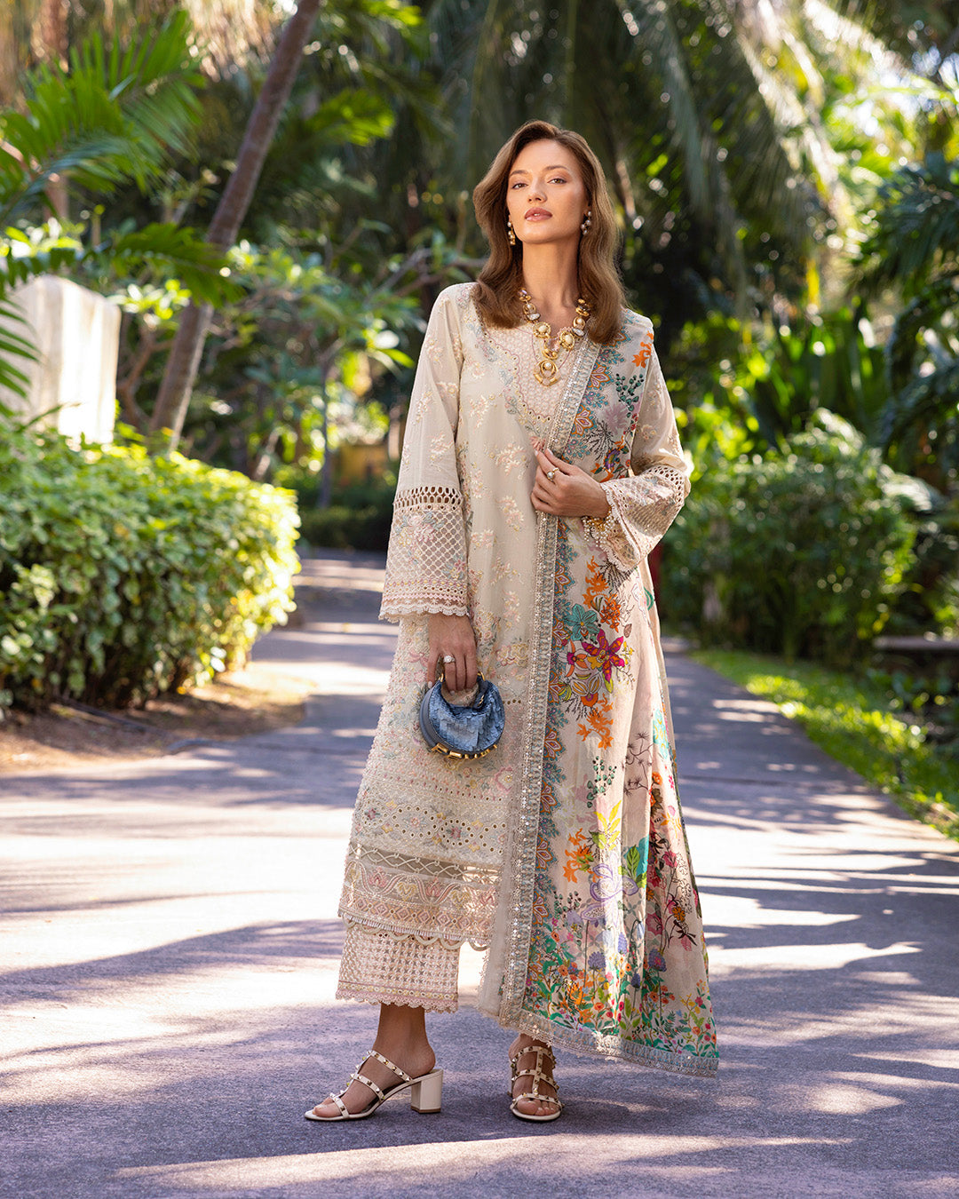 Faiza Saqlain | Zinnia Lawn 25 | Delilah by Faiza Saqlain - Designer Dress - Type: Ladies Clothes - Available at Libayah - 100% Original