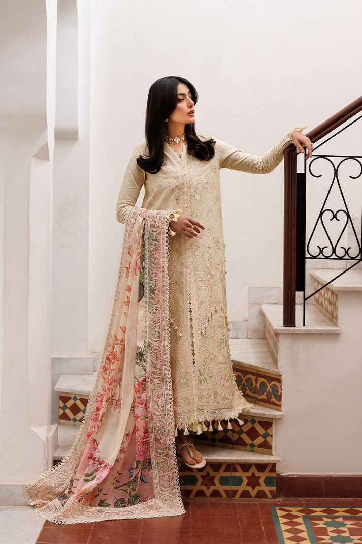 Emaan Adeel | Mirabelle Festive Luxury Lawn | BLOSSOM BLISS by Emaan Adeel - Designer Dress  - Type : Ladies Clothes - Available at Libayah - 100% Original 