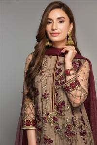 Baroque | Formals Collection | EMBROIDERED NET UF-14 by Baroque - Designer Dress  - Type : Ladies Clothes - Available at Libayah - 100% Original 