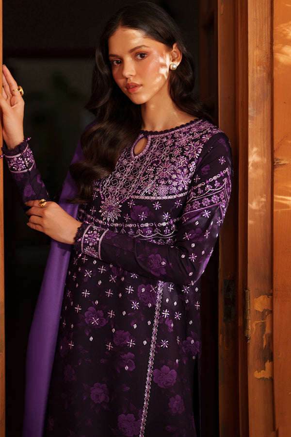 Farasha | Meline Premium Viscose 25 | Plum Powder by Farasha - Designer Dress  - Type : Ladies Clothes - Available at Libayah - 100% Original 