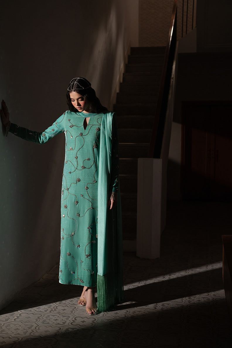 Caia | Luxury Velvet Edit 25 | Turquoise by Caia - Designer Dress - Type: Ladies Clothes - Available at Libayah - 100% Original