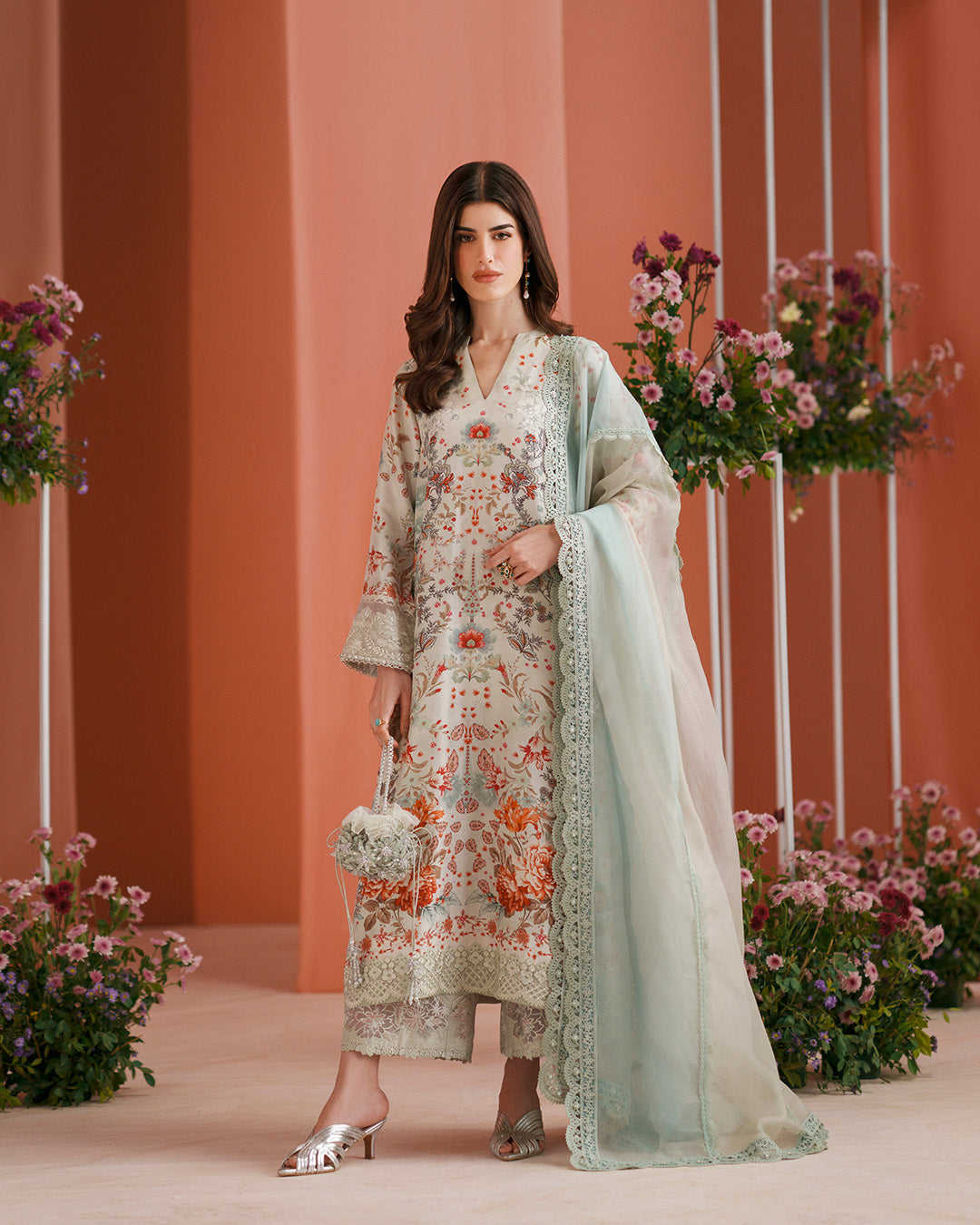 Faiza Saqlain | Roim Silk Edit | Tayma by Faiza Saqlain - Designer Dress  - Type : Luxury Dress - Available at Libayah - 100% Original 