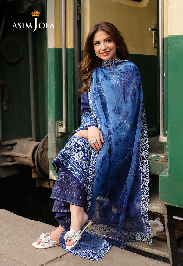 Asim Jofa | Summer Rhapsody | AJUBU-02 Embroidered Jacquard by Asim Jofa - Designer Dress  - Type : Ladies Clothes - Available at Libayah - 100% Original 