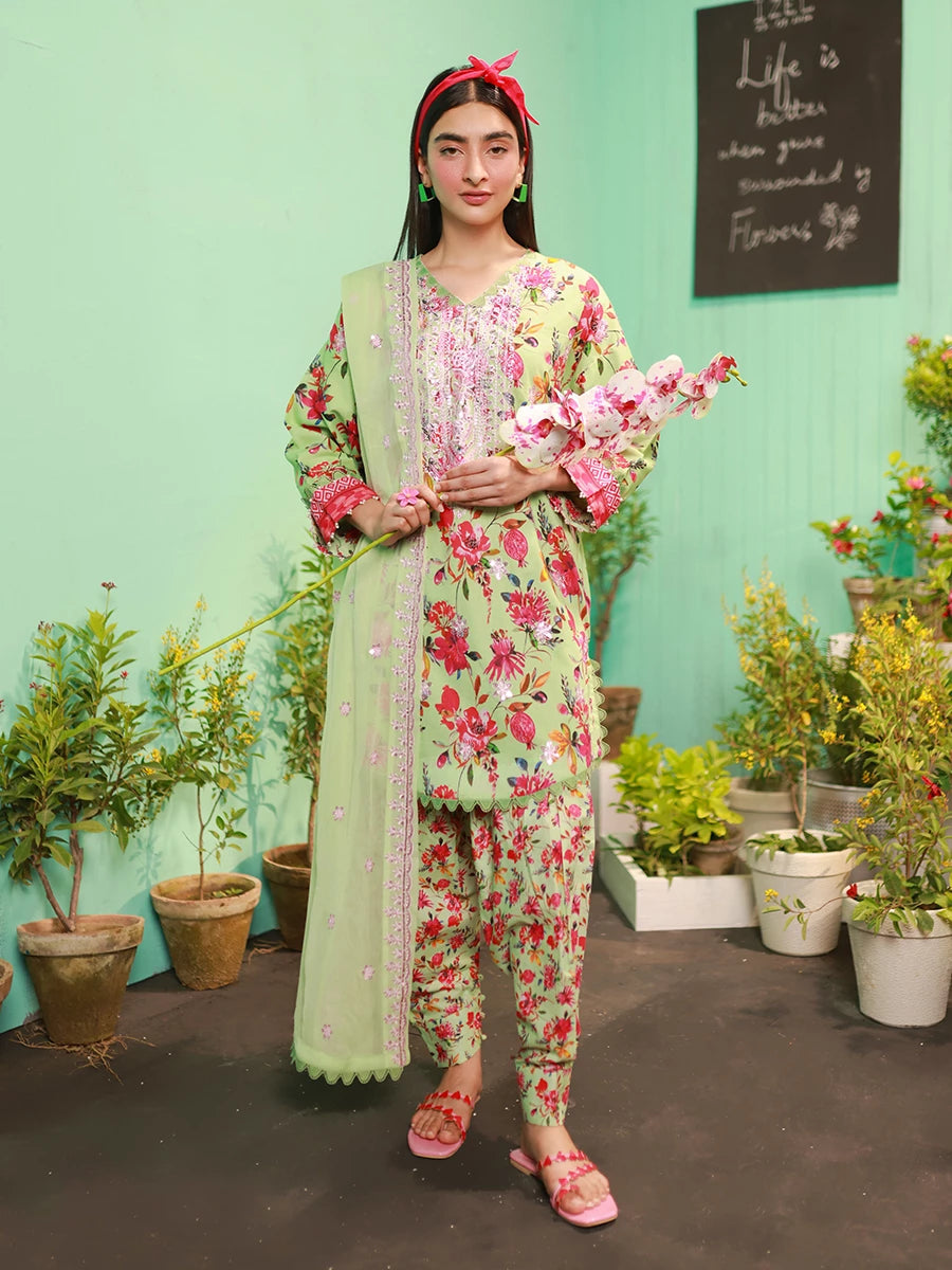 Salitex | Izel Lawn 24 | VIVAD - LUXURY LAWN EMBROIDERED SUIT by Salitex - Designer Dress - Type: Casuals - Available at Libayah - 100% Original