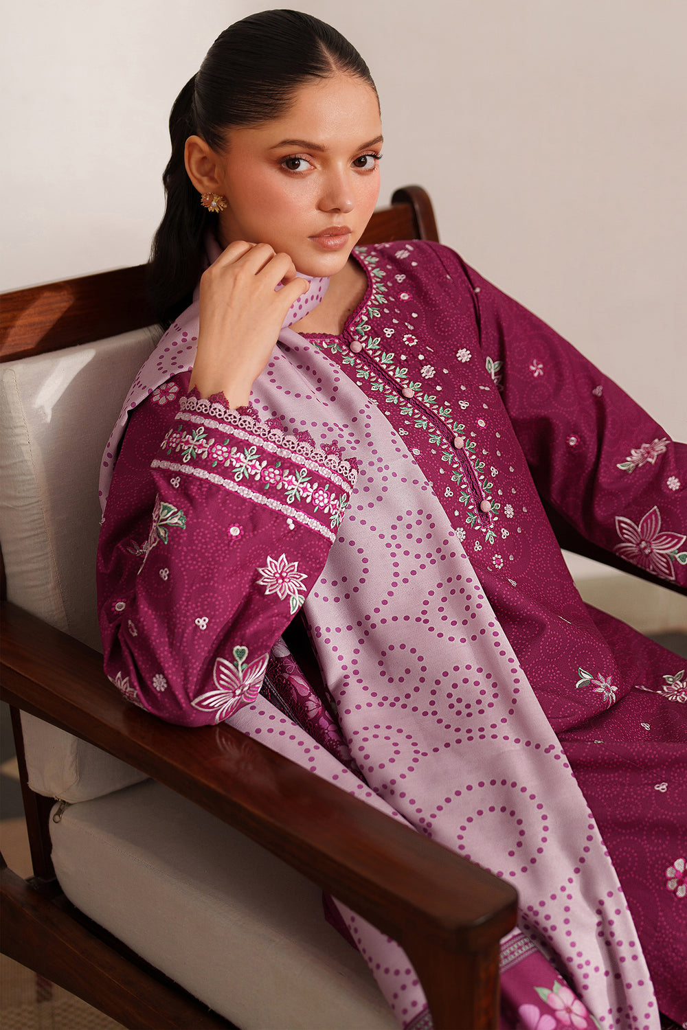 Farasha | Meline Premium Viscose 25 | Berry Blush by Farasha - Designer Dress  - Type : Ladies Clothes - Available at Libayah - 100% Original 