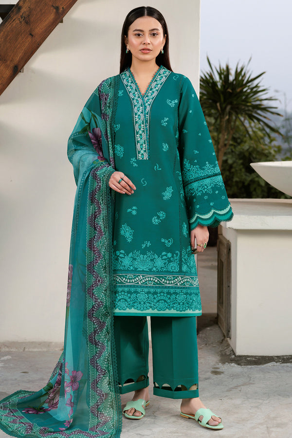 Farasha | Summer Weaves Embroidered Lawn | Dewy Teal by Farasha - Designer Dress - Type: Ladies Clothes - Available at Libayah - 100% Original