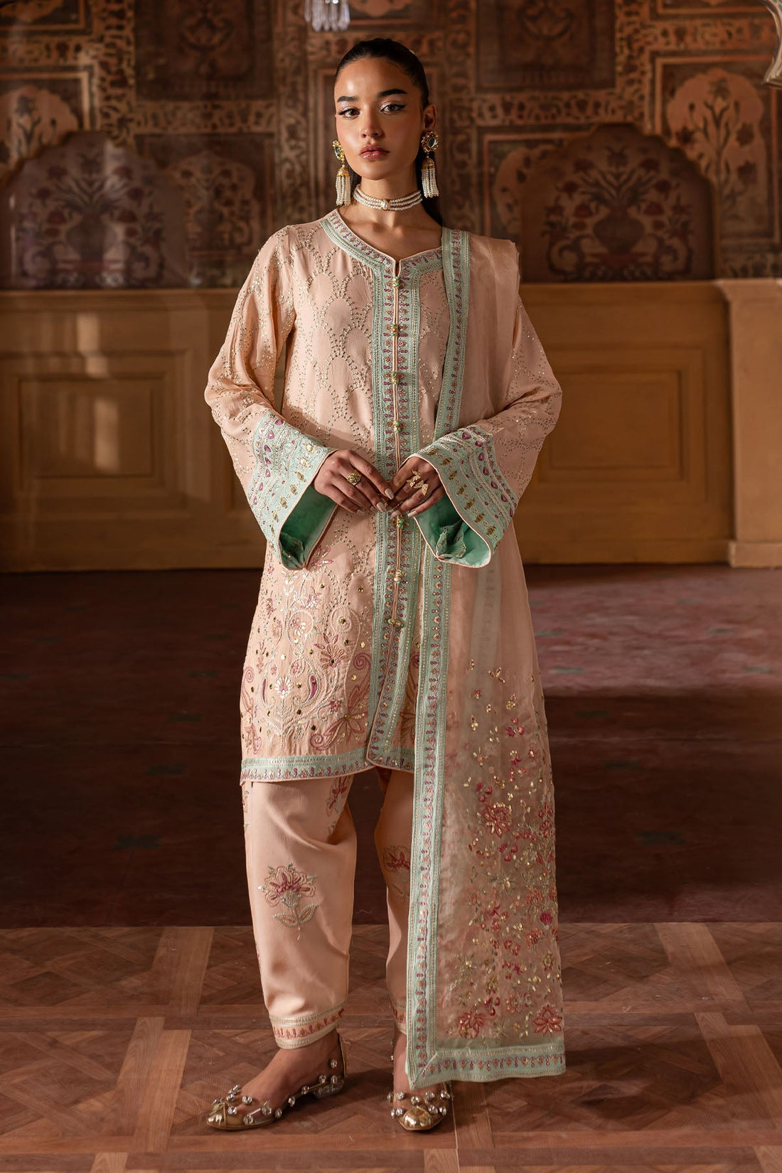 Nureh | Nur Mahal Formals | NE-141 by Nureh - Designer Dress - Type: Ladies Clothes - Available at Libayah - 100% Original