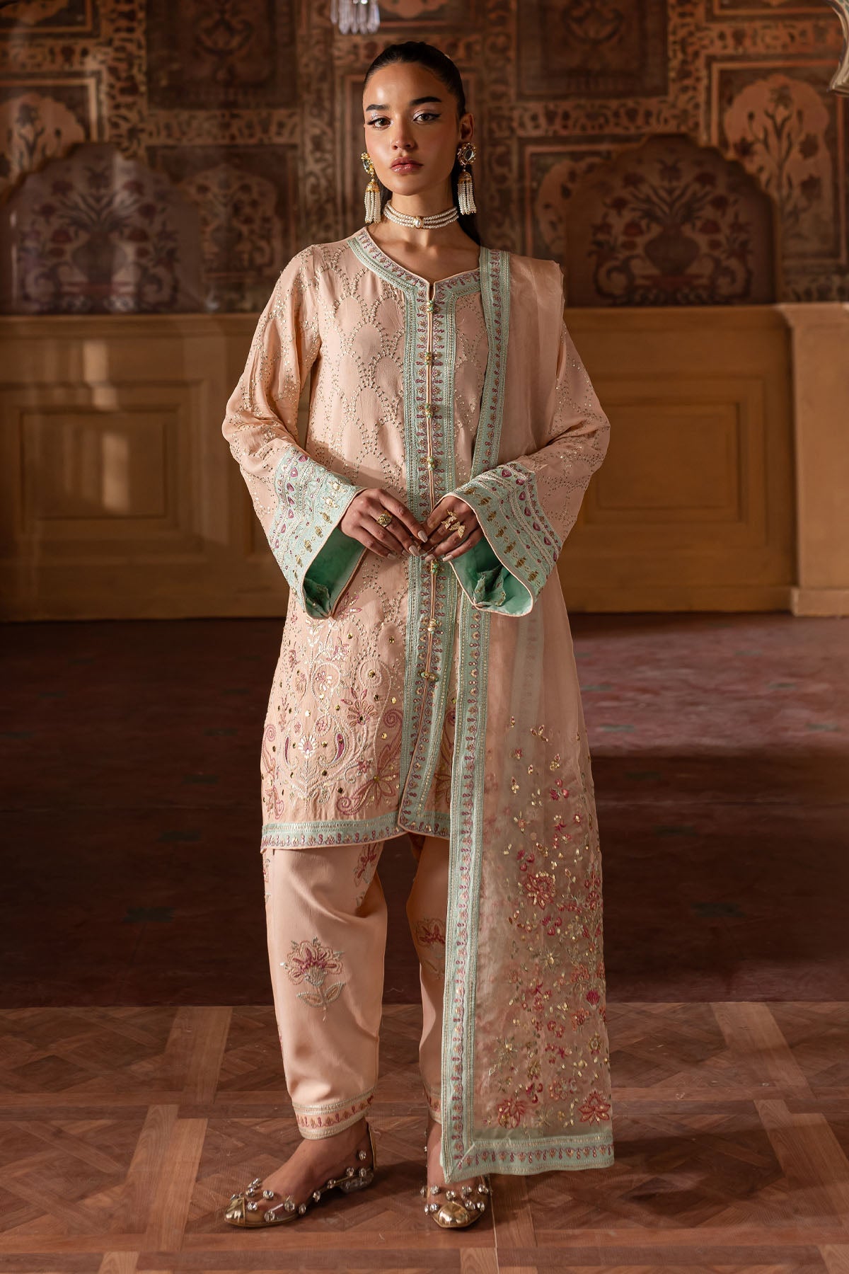 Nureh | Nur Mahal Formals | NE-141 by Nureh - Designer Dress - Type: Ladies Clothes - Available at Libayah - 100% Original