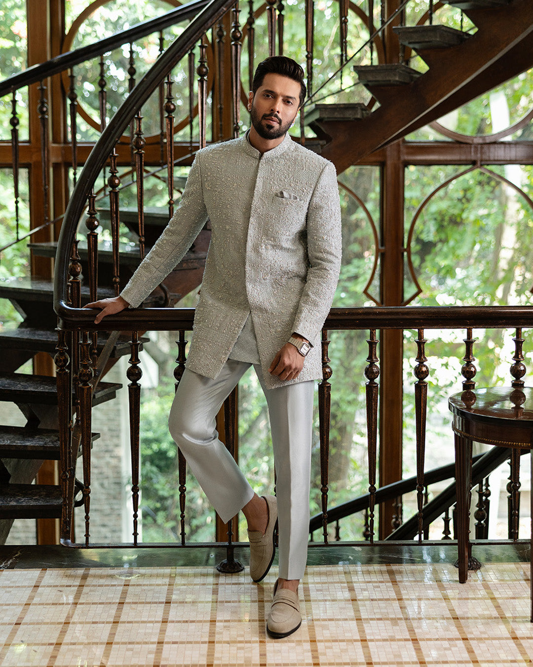 Pakistani Menswear | Faiza Saqlain | Wayez by Faiza Saqlain - Designer Dress - Type: MensWear - Available at Libayah - 100% Original
