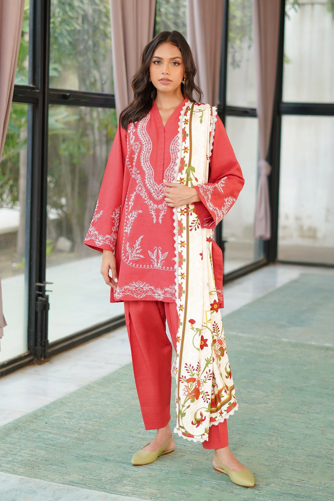 Sahar | Autumn Winter 2024 | Sunset Rust by Sahar - Designer Dress - Type: Ladies Clothes - Available at Libayah - 100% Original