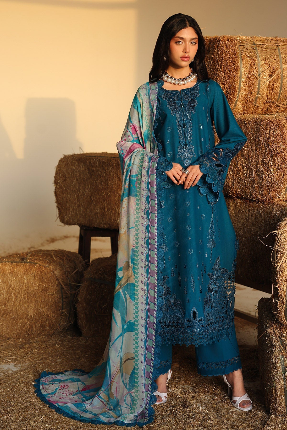 Nureh | Raha Lawn | NE-247 by Nureh - Designer Dress  - Type : Ladies Clothes - Available at Libayah - 100% Original 