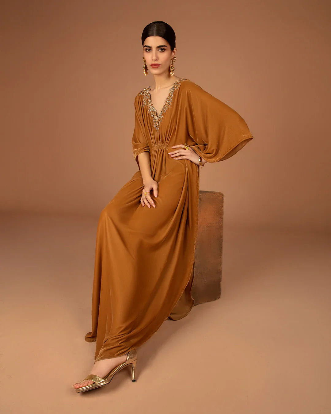 Faiza Saqlain | Aleira Evening Edit 24 | Altin by Faiza Saqlain - Designer Dress - Type: Ladies Clothes - Available at Libayah - 100% Original