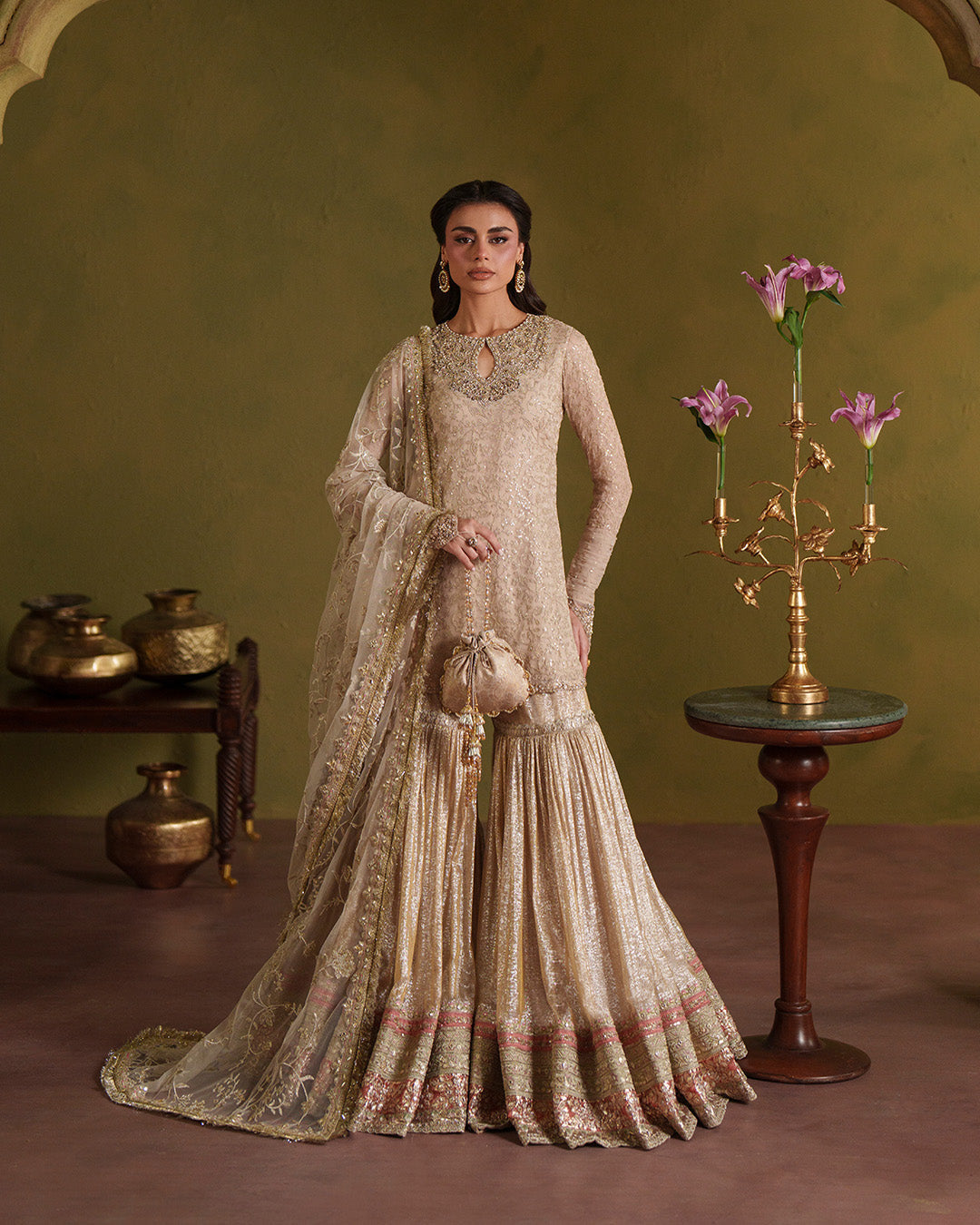 Faiza Saqlain | Lamia Wedding Formals | Asfoureh by Faiza Saqlain - Designer Dress  - Type : Ladies Clothes - Available at Libayah - 100% Original 