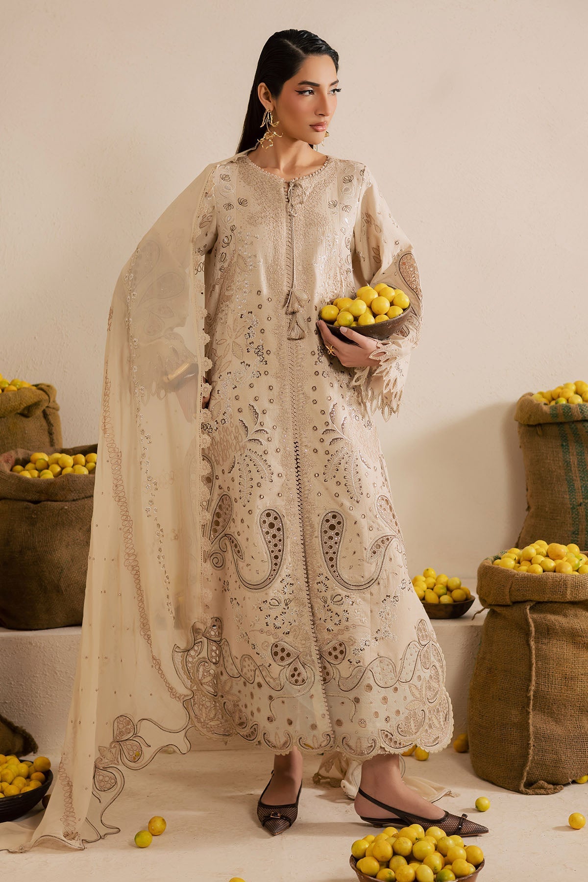 Nureh | Karandi Collection | NE-218 by Nureh - Designer Dress  - Type : Ladies Clothes - Available at Libayah - 100% Original 